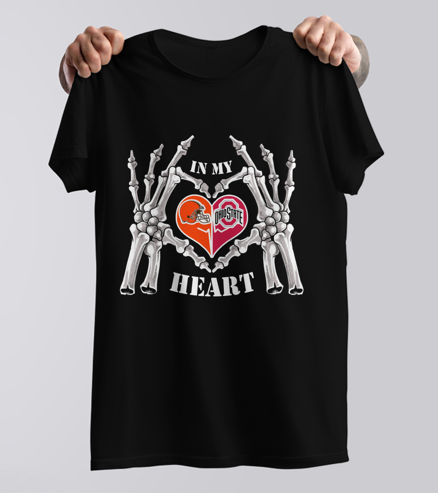 Cleveland Browns Ohio State Buckeyes In My Heart T-Shirt