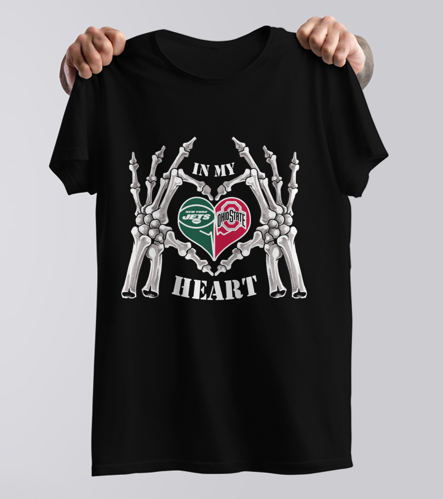 New York Jets Ohio State Buckeyes In My Heart T-Shirt