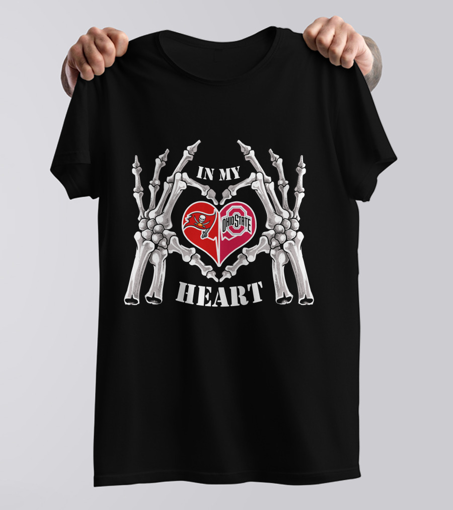 In My Heart Tampa Bay Buccaneers Ohio State Buckeyes T-Shirt