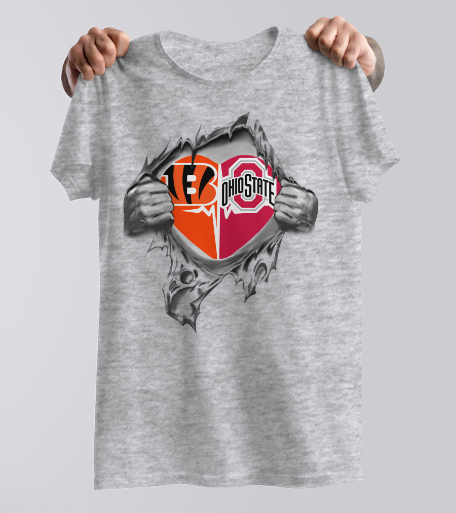 Cincinnati Bengals Ohio State Buckeyes Fan Mashup T-Shirt