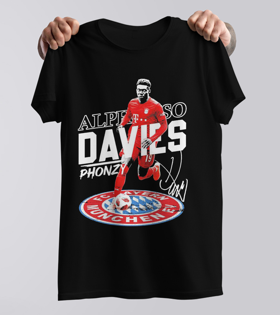 Alphonso Davies Phonzy FC Bayern Munchen Signature Soccer Jersey T-Shirt