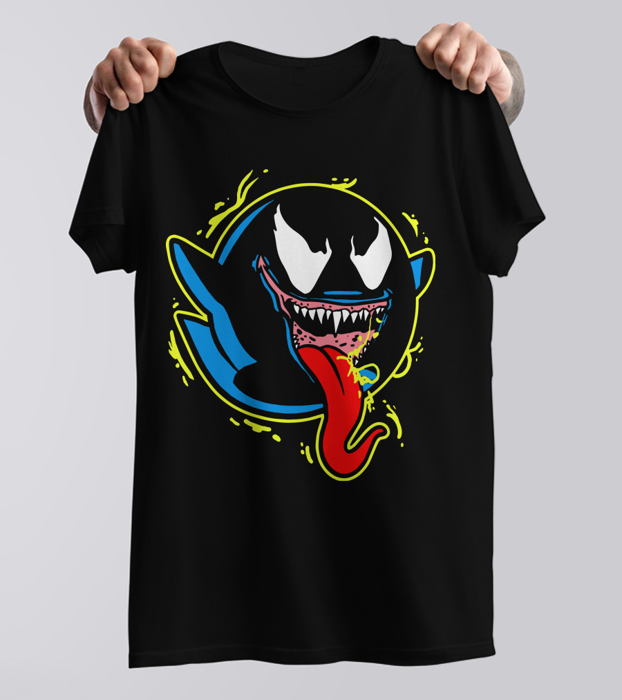 Ghost Boo Fusion Venom Face Halloween Mashup T-Shirt