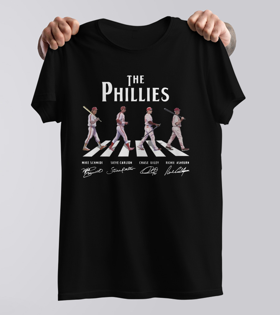 The Phillies Abbey Road Mike Schmidt Steve Carlton Chase Utley Richie Ashburn T-Shirt