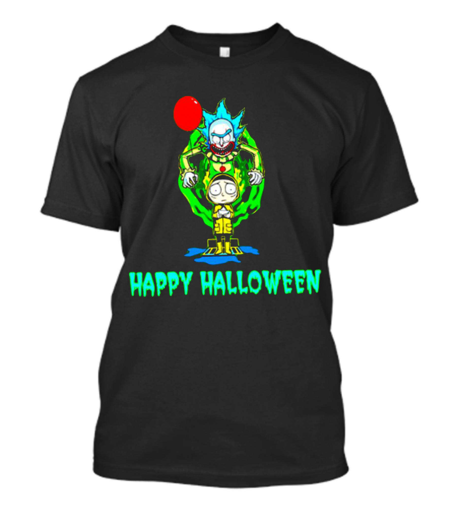 Happy Halloween Pennywise Rick And Morty T-Shirt