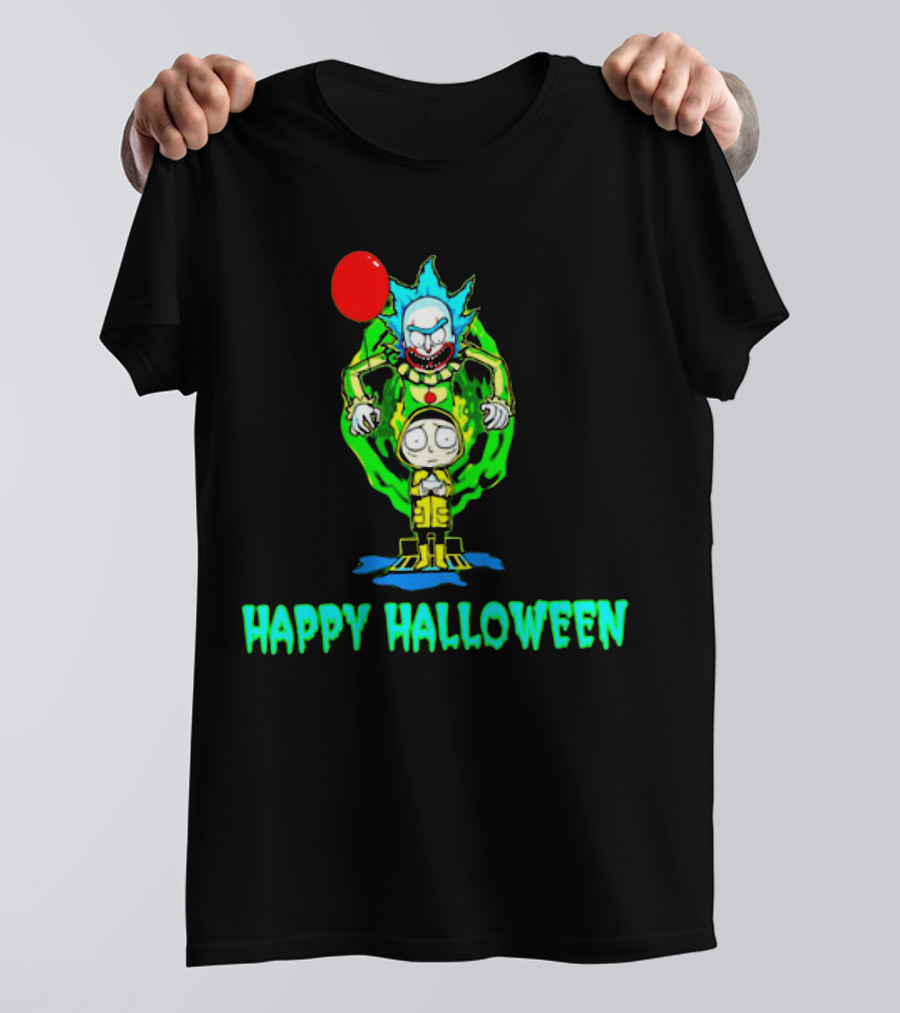 Happy Halloween Pennywise Rick And Morty T-Shirt