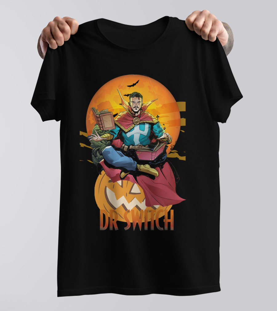 DR SWITCH DS1109 Halloween Comic Character Pumpkin T-Shirt