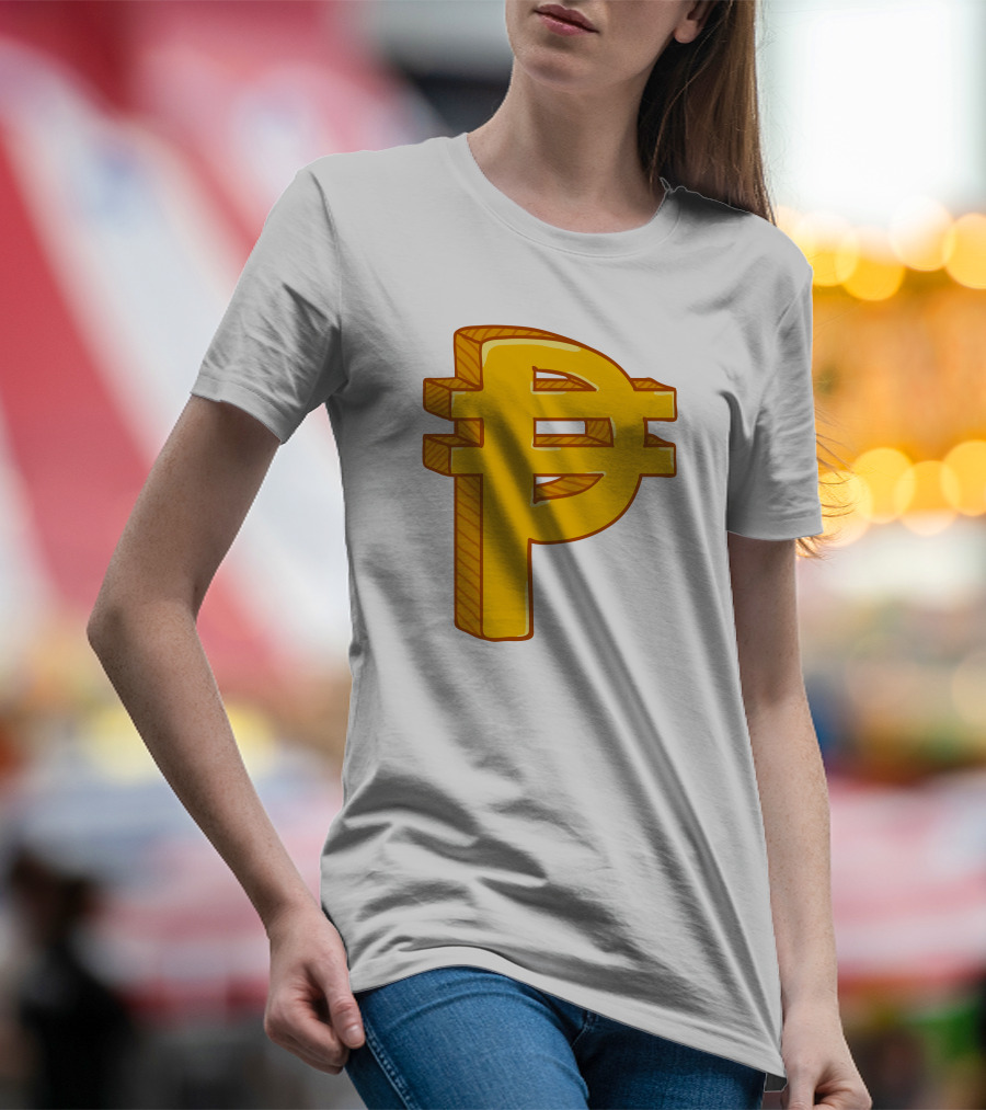 Peso Currency Symbol Philippines Gold T-Shirt