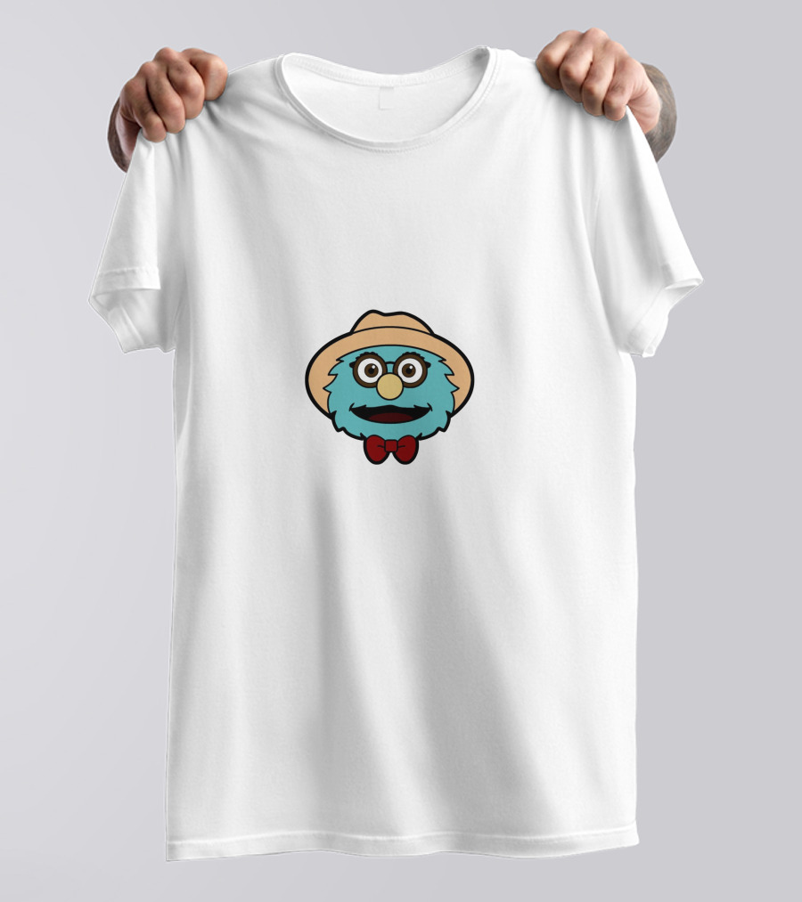 Puppet History Blue Puppet Professor With Hat And Bow Tie T-Shirt