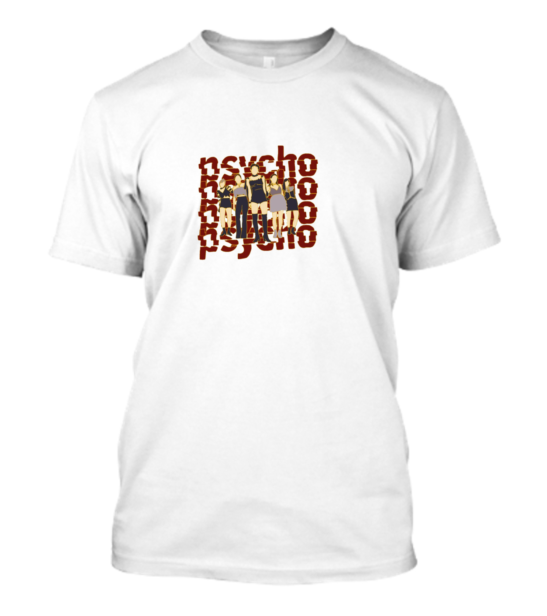 Psycho Text With Group Of People T-Shirt