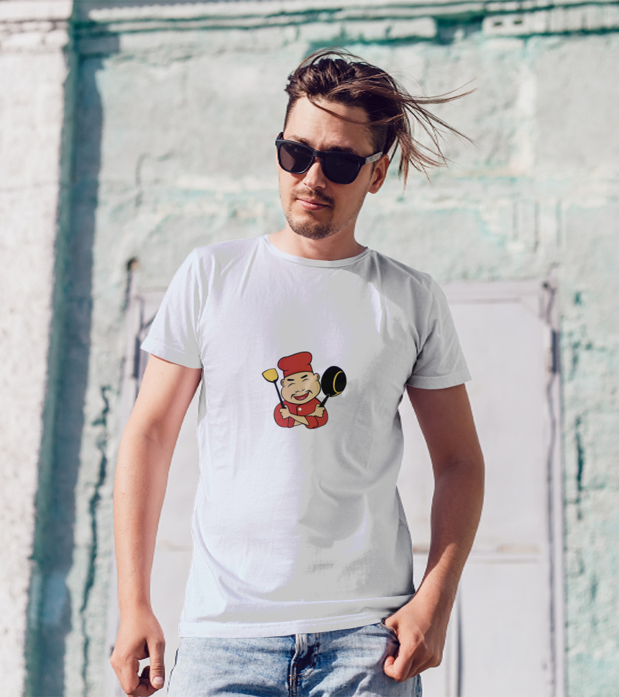 Jcook Chef Cartoon With Spatula And Pan T-Shirt