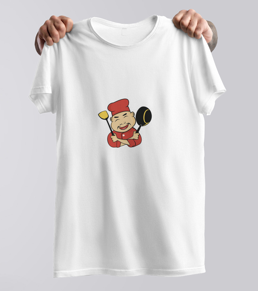 Jcook Chef Cartoon With Spatula And Pan T-Shirt