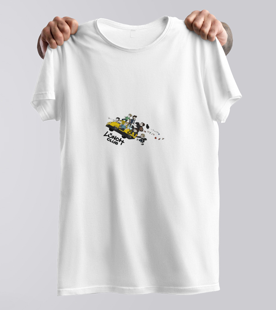 Lunch Club Cartoon Characters On Taxi With Ted Nivison T-Shirt