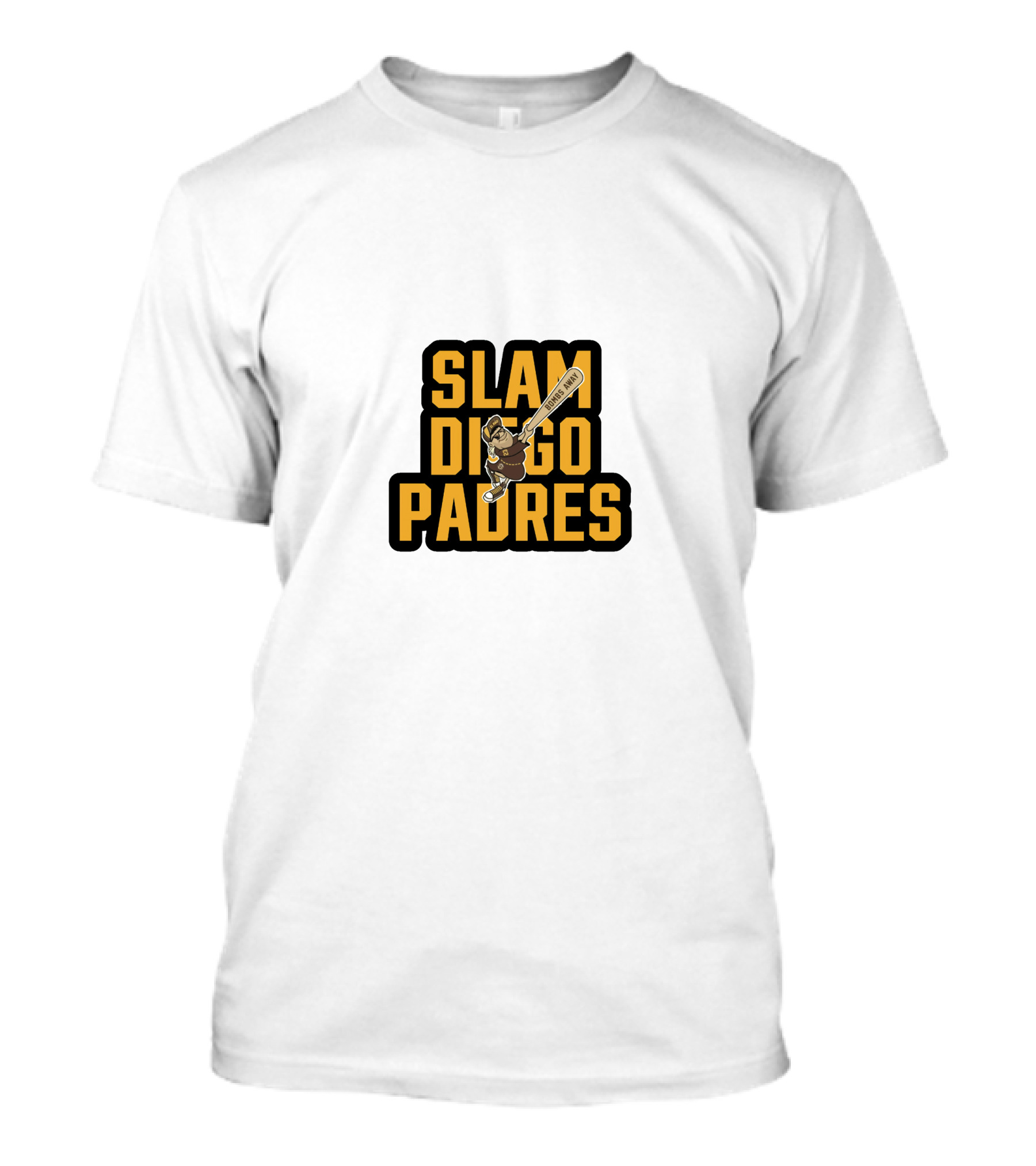 Slam Diego Padres Baseball Batting Comic T-Shirt