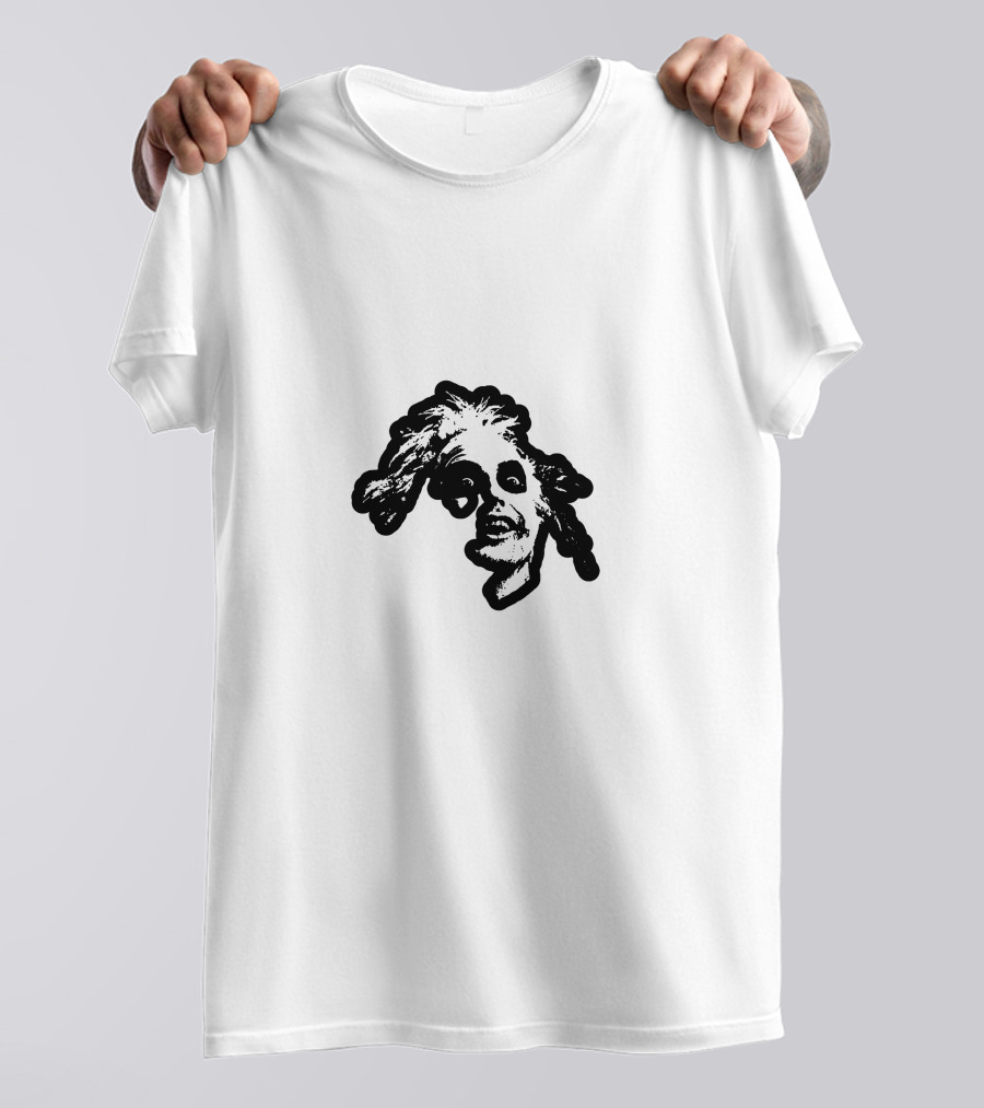 Beetlejuice Face Distorted Black And White Character Expression T-Shirt