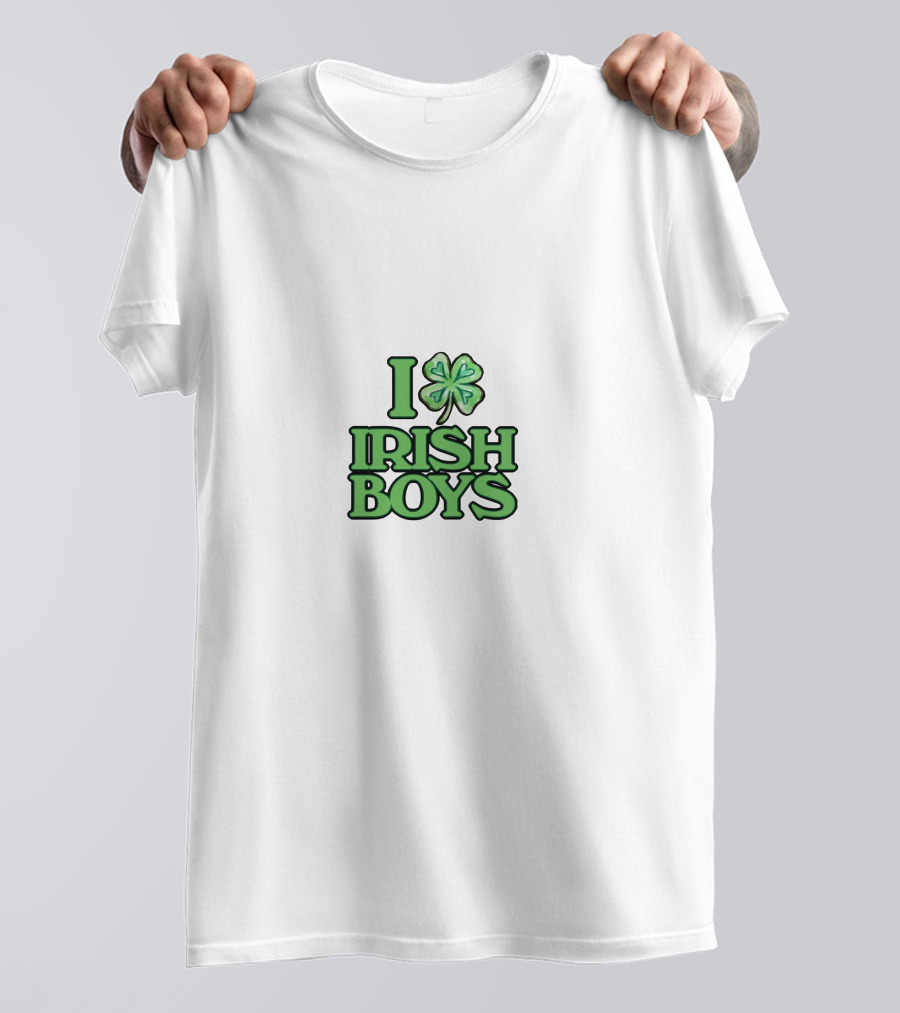 I Love Irish Boys Shamrock Charm T-Shirt