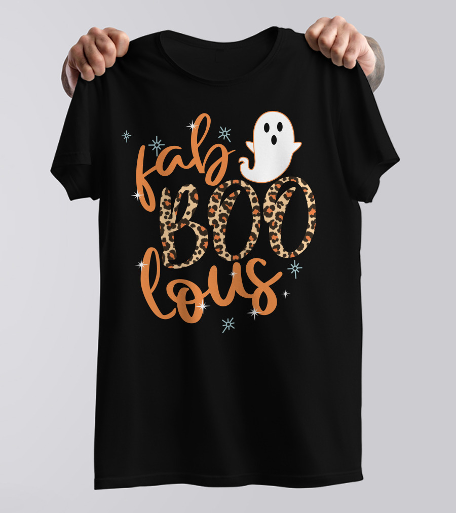 Faboolous Leopard Print Halloween Ghost T-Shirt