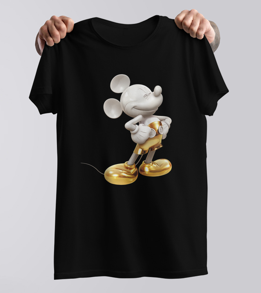 Mickey Mouse Gold Pose Disney Vintage Look T-Shirt