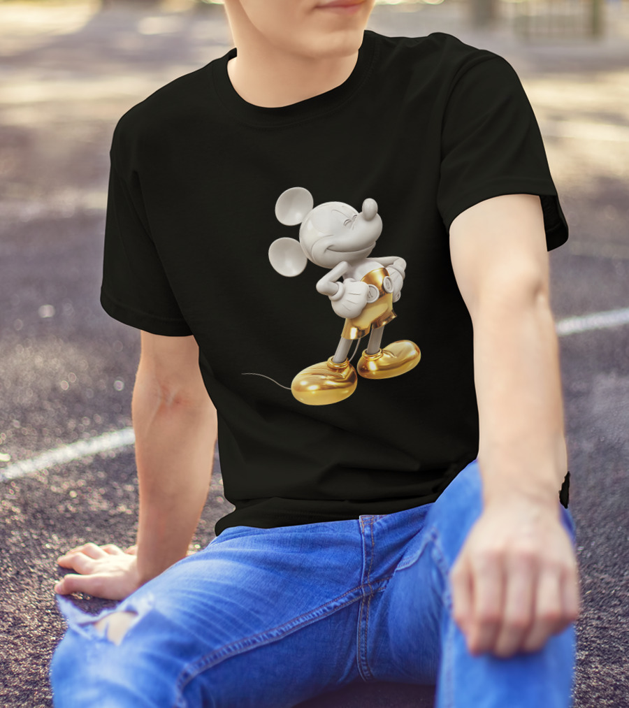 Mickey Mouse Gold Pose Disney Vintage Look T-Shirt