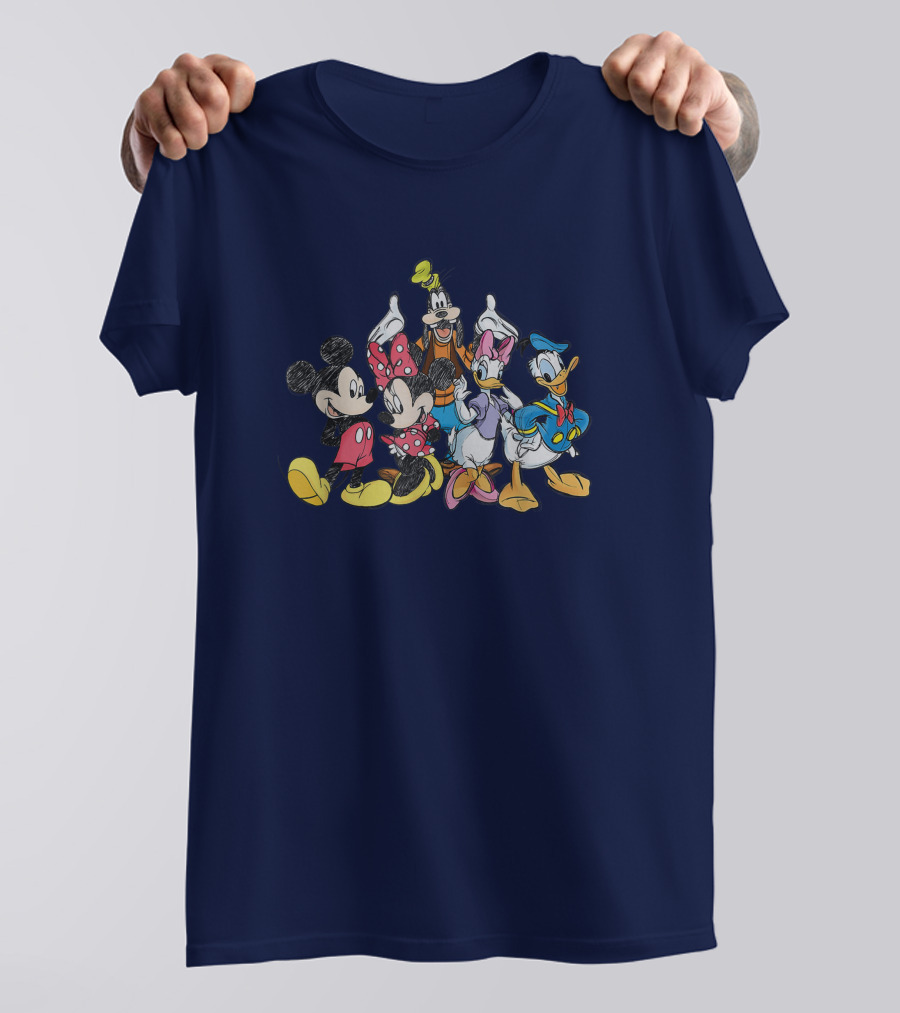 Mickey Mouse Minnie Goofy Pluto Donald Duck Disney Friends T-Shirt