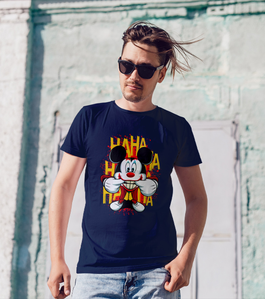 HAHA Mickey Mouse Funny Man T-Shirt