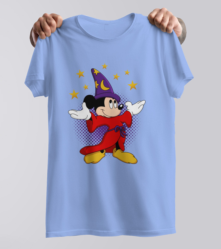 Mickey Mouse Wizard Sorcerer's Apprentice Magic Stars T-Shirt