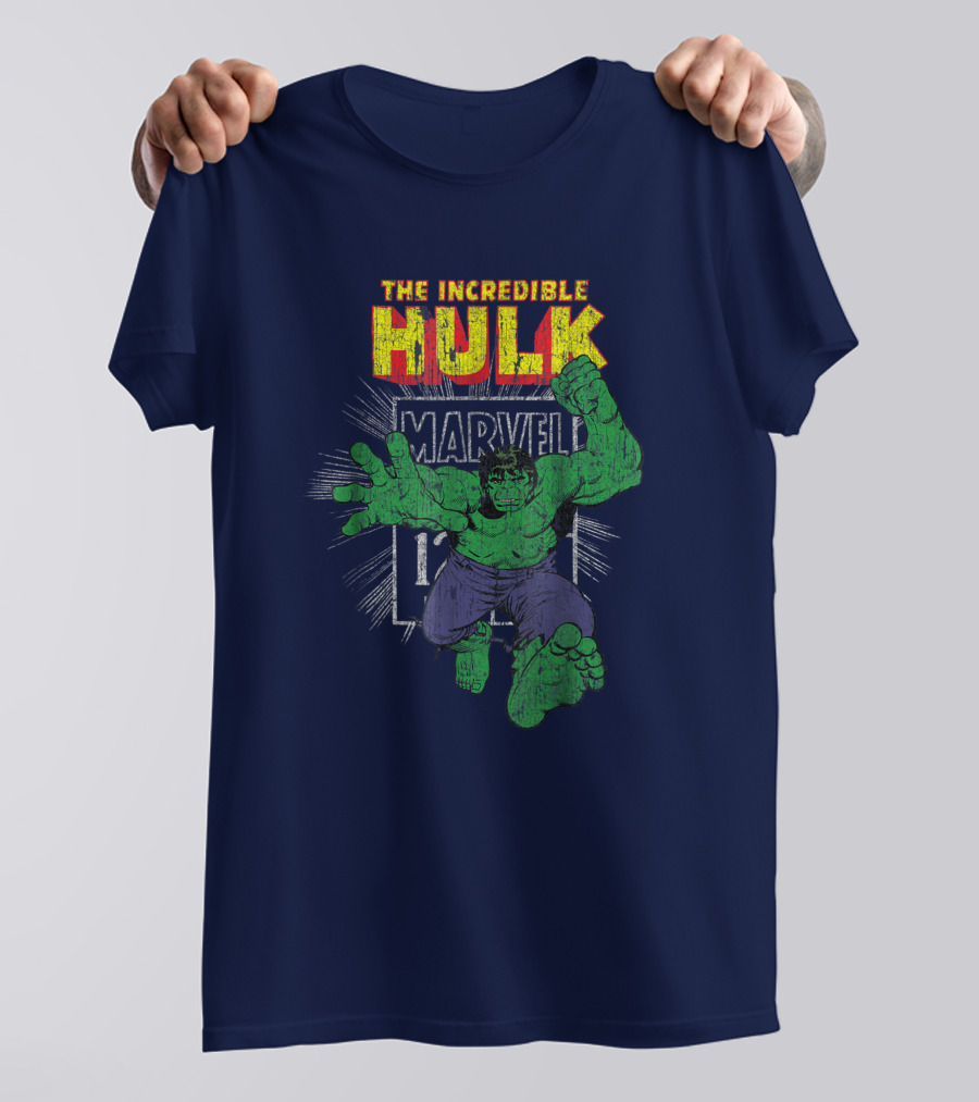 The Incredible Hulk Marvel Retro Comic Book Stamp T-Shirt