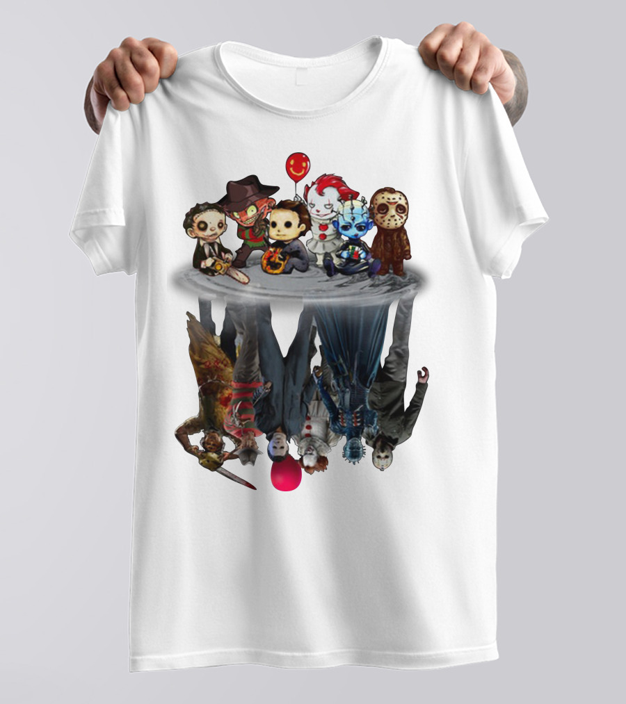 Family Is Everything Horror Icons Reflection T-Shirt