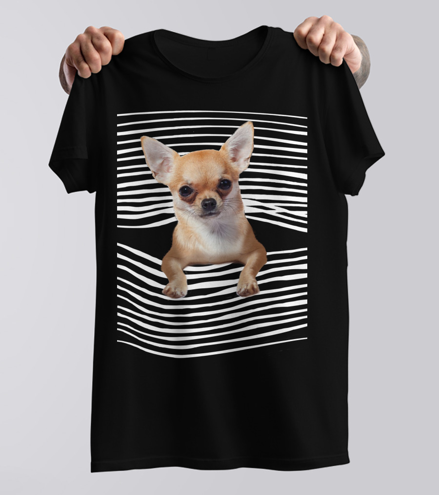 Chihuahua Optical Illusion Stripes ABCS T-Shirt