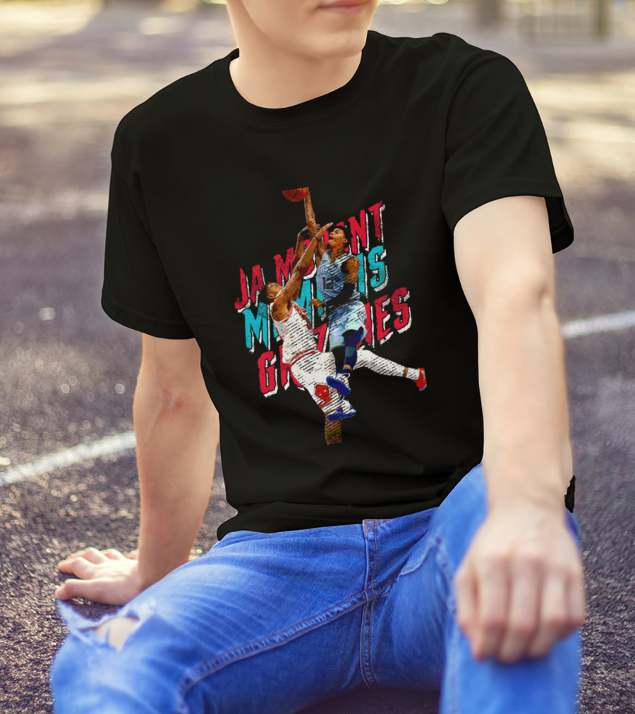 Ja Morant Memphis Grizzlies Dunking Action T-Shirt