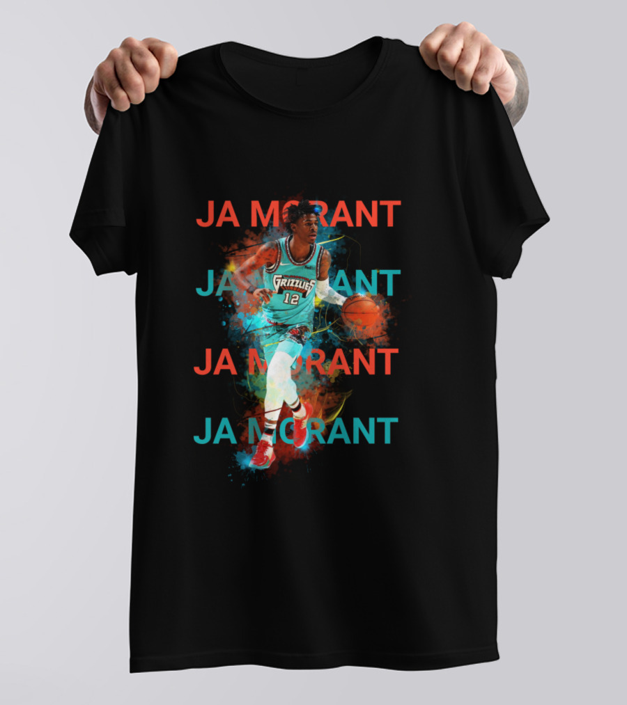 Ja Morant Grizzlies Basketball Dynamic Action T-Shirt