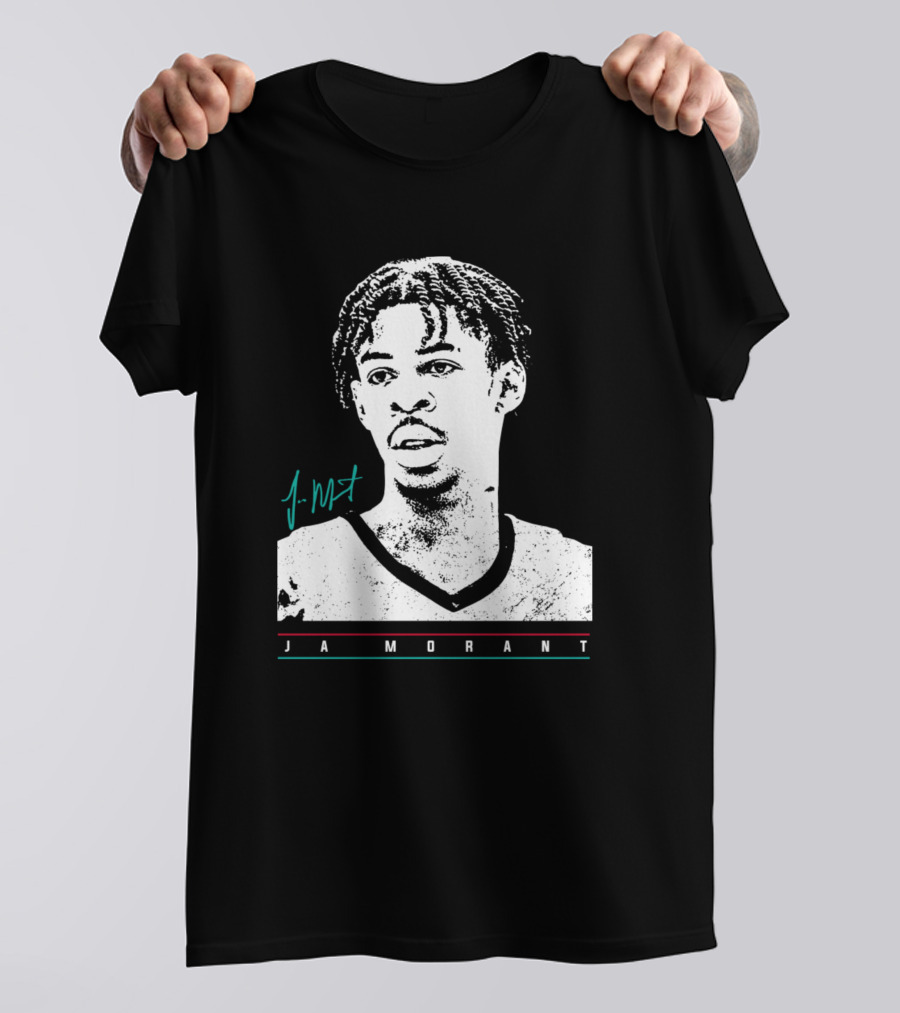 J Morant Headshot Signature JA MORANT T-Shirt