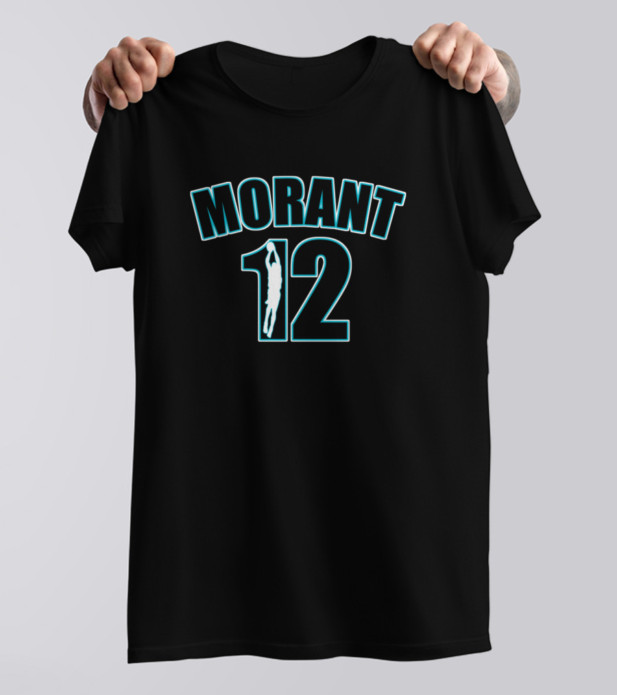 Morant 12 Silhouette Basketball Dunk T-Shirt