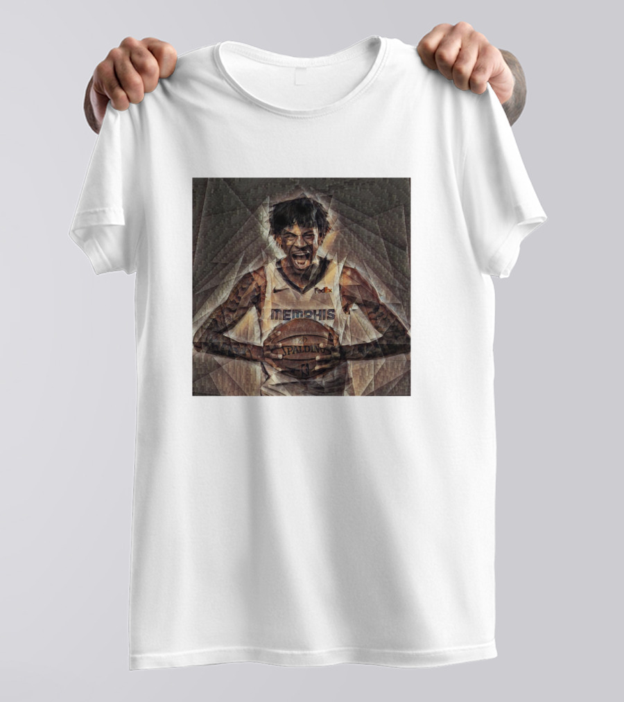 Ja Morant Memphis Basketball Oil Painting T-Shirt
