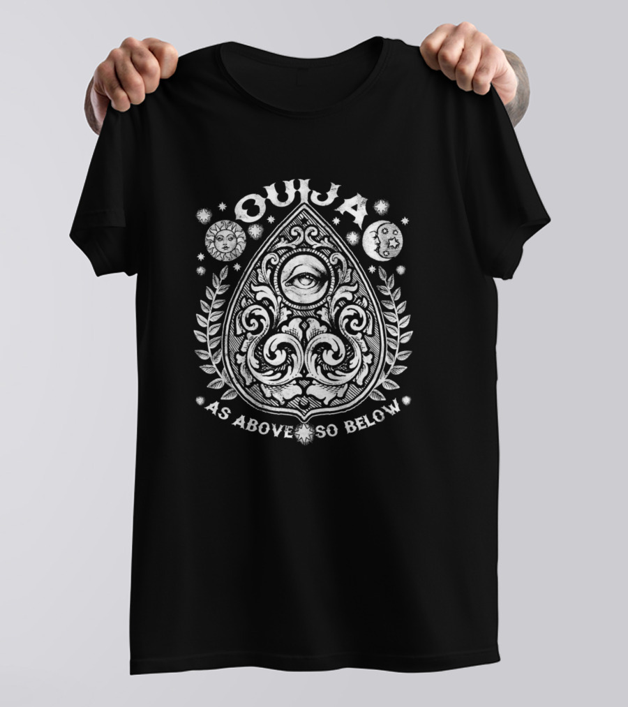 Ouija Victorian Style As Above So Below Planchette T-Shirt
