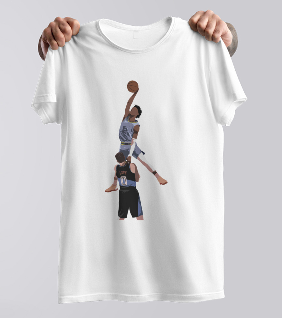Ja Morant Almost Dunks Over Kevin Love Action Moment T-Shirt
