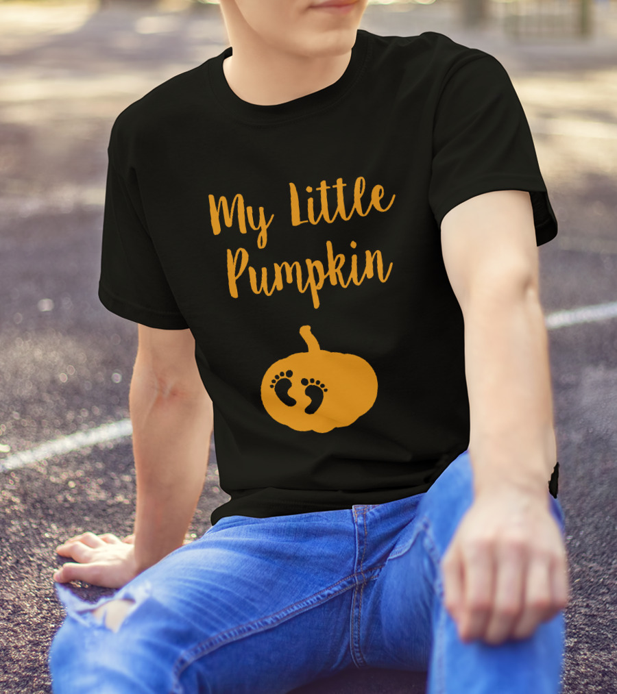 My Little Pumpkin Baby Footprints T-Shirt