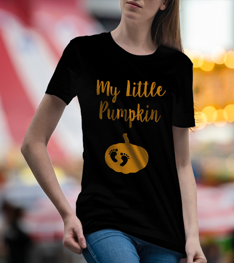 My Little Pumpkin Baby Footprints T-Shirt