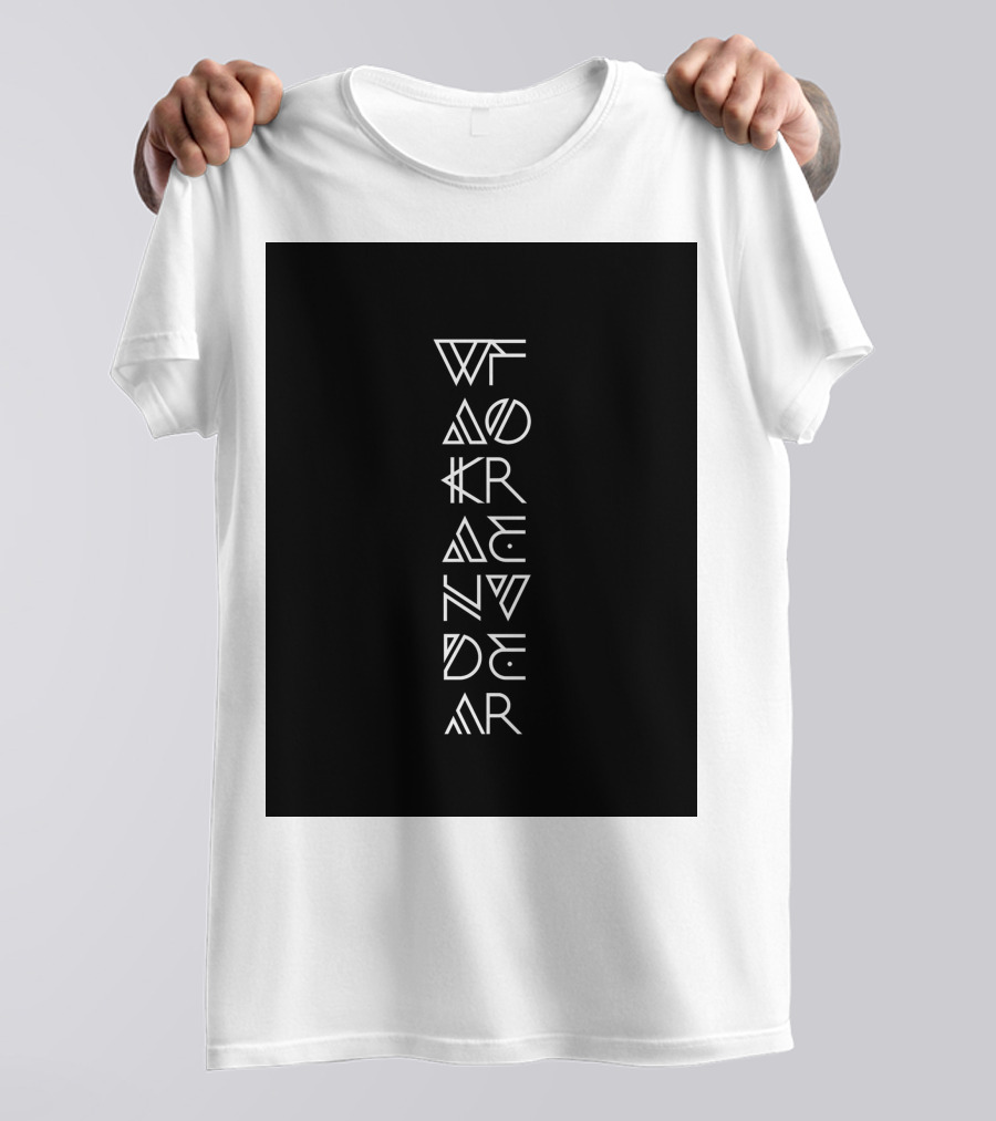 Wakanda Forever Vertical Tribal Text T-Shirt