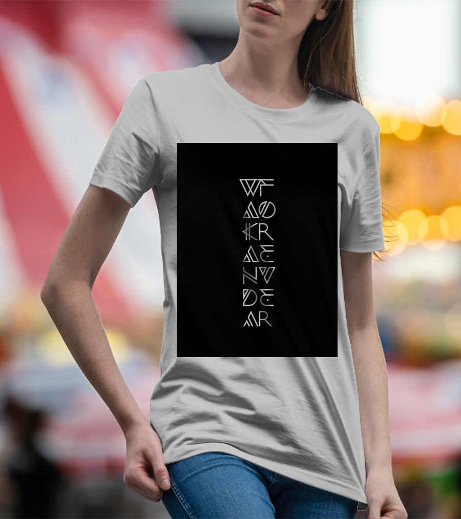 Wakanda Forever Vertical Tribal Text T-Shirt