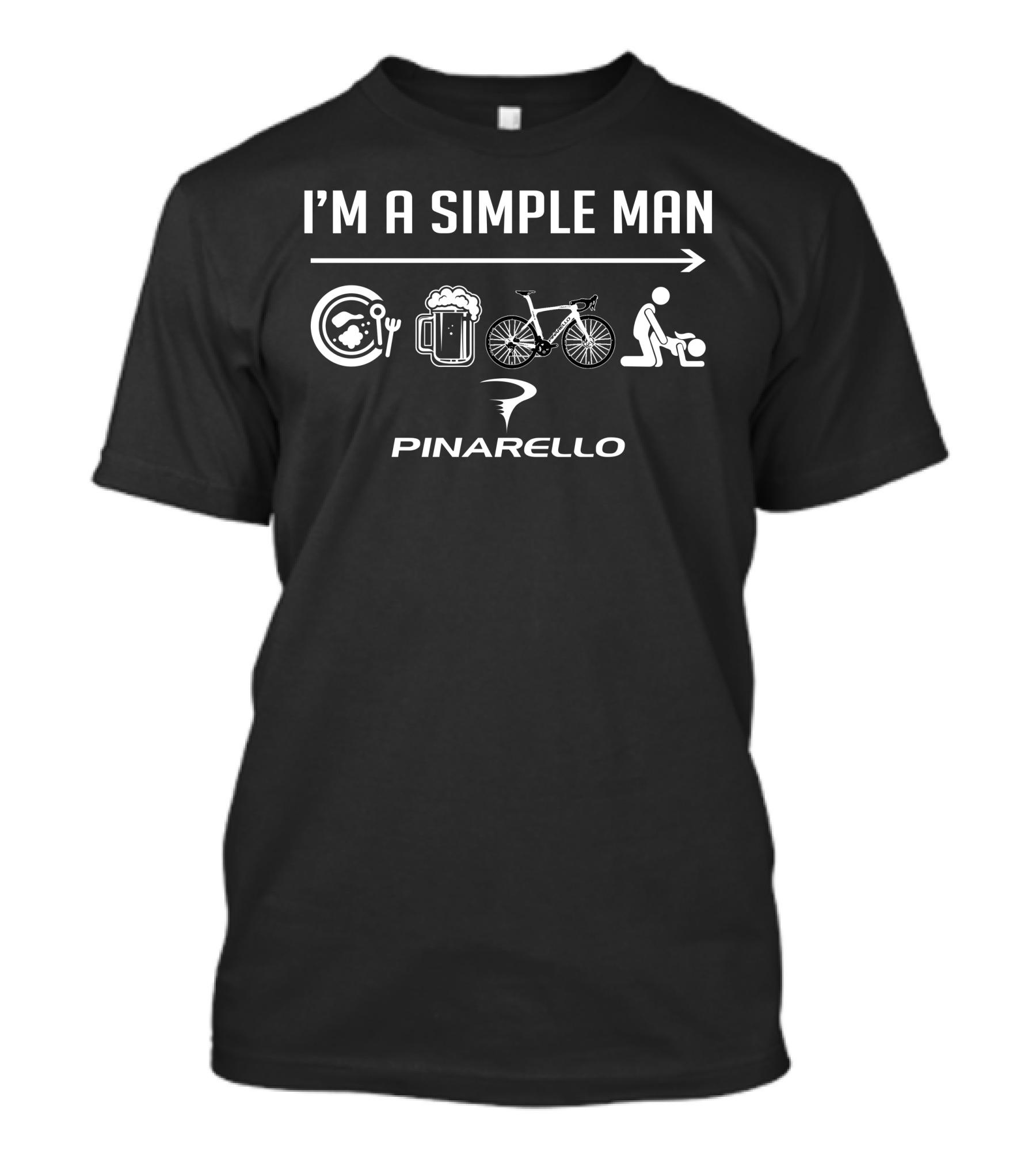 I'm A Simple Man Pinarello Bike Beer Food Family T-Shirt