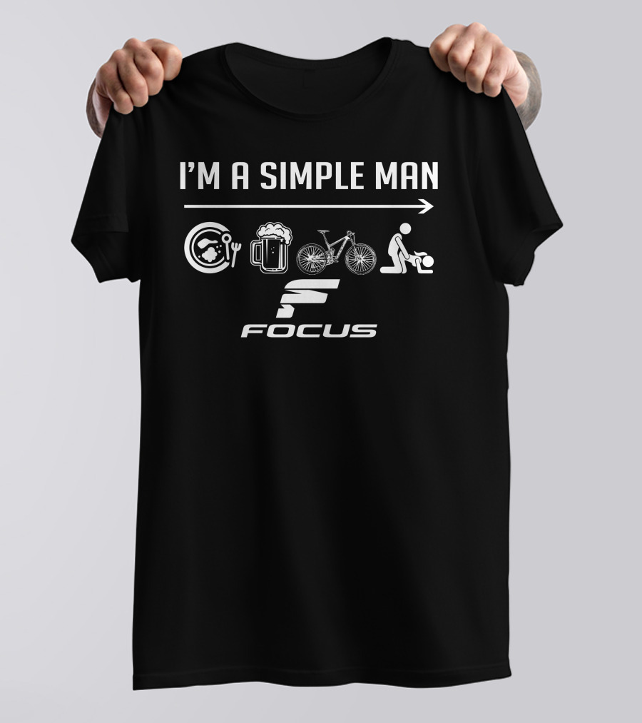 I'm A Simple Man Focus Bicycle Beer BBQ Sports T-Shirt