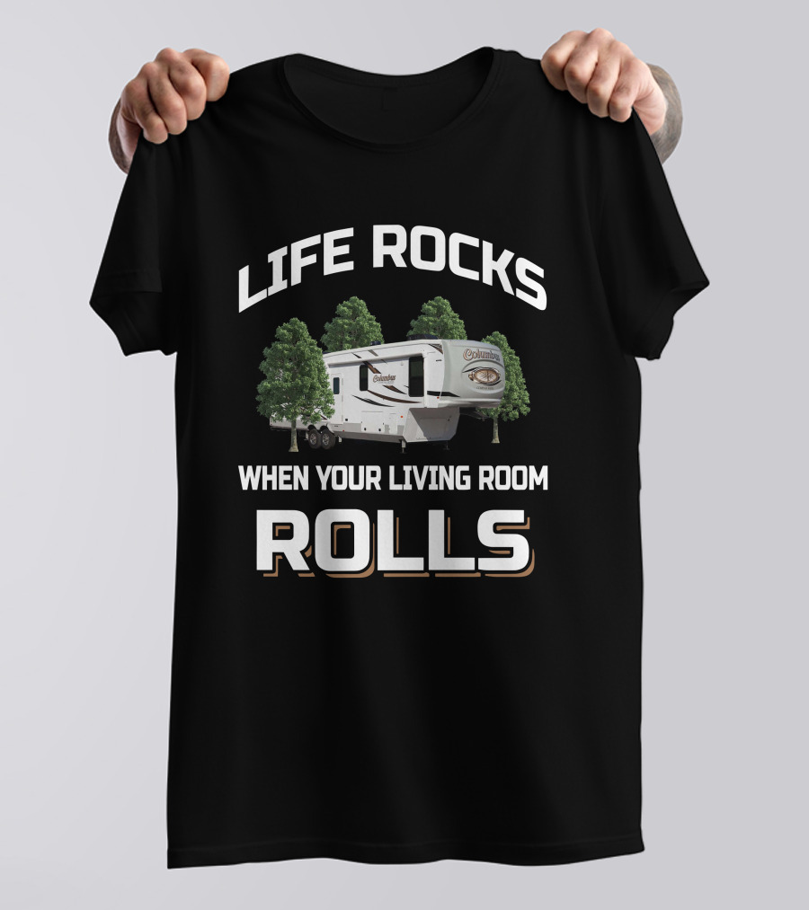 Life Rocks When Your Living Room Rolls Columbus Compass 387FKC T-Shirt