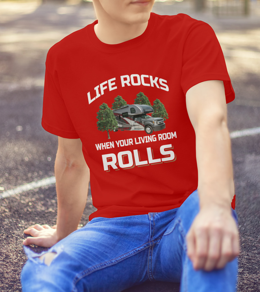 LIFE ROCKS WHEN YOUR LIVING ROOM ROLLS Thor Omni BH35 T-Shirt