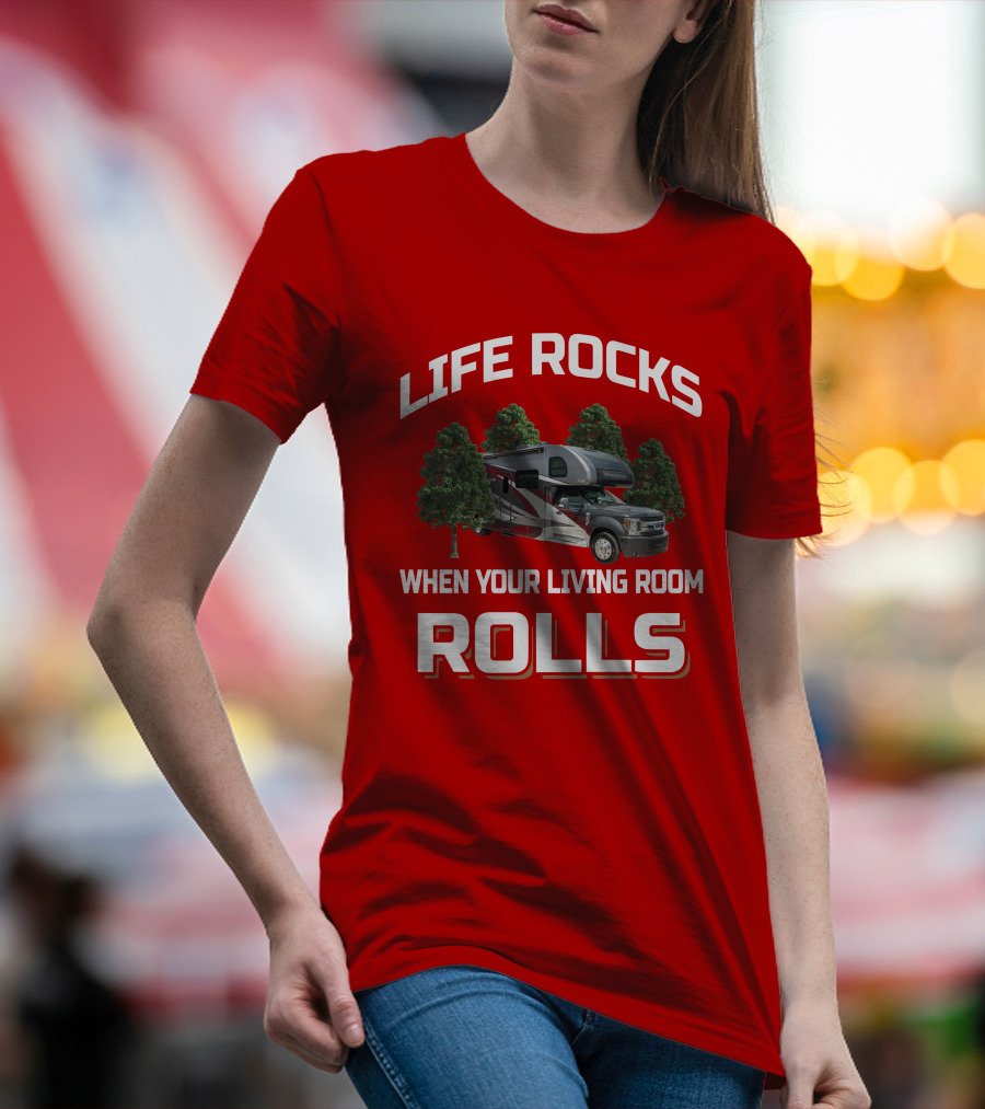 LIFE ROCKS WHEN YOUR LIVING ROOM ROLLS Thor Omni BH35 T-Shirt