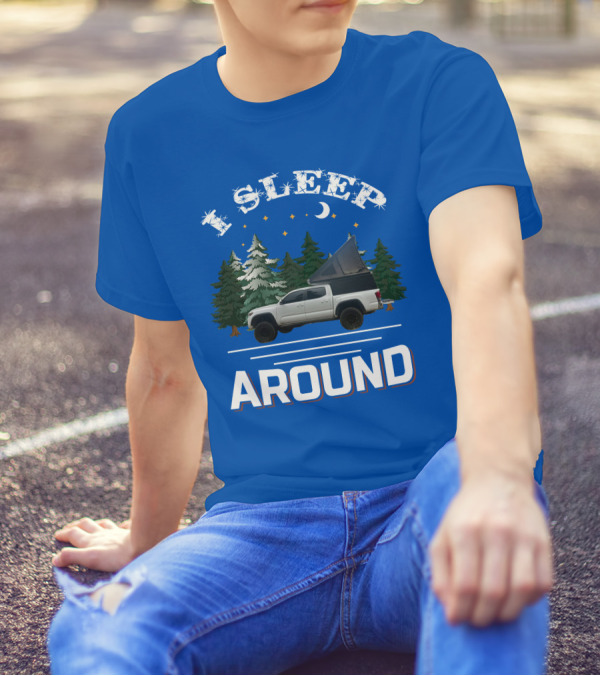 I Sleep Around GoFastCampers1 Camping Truck Forest Night Sky T-Shirt
