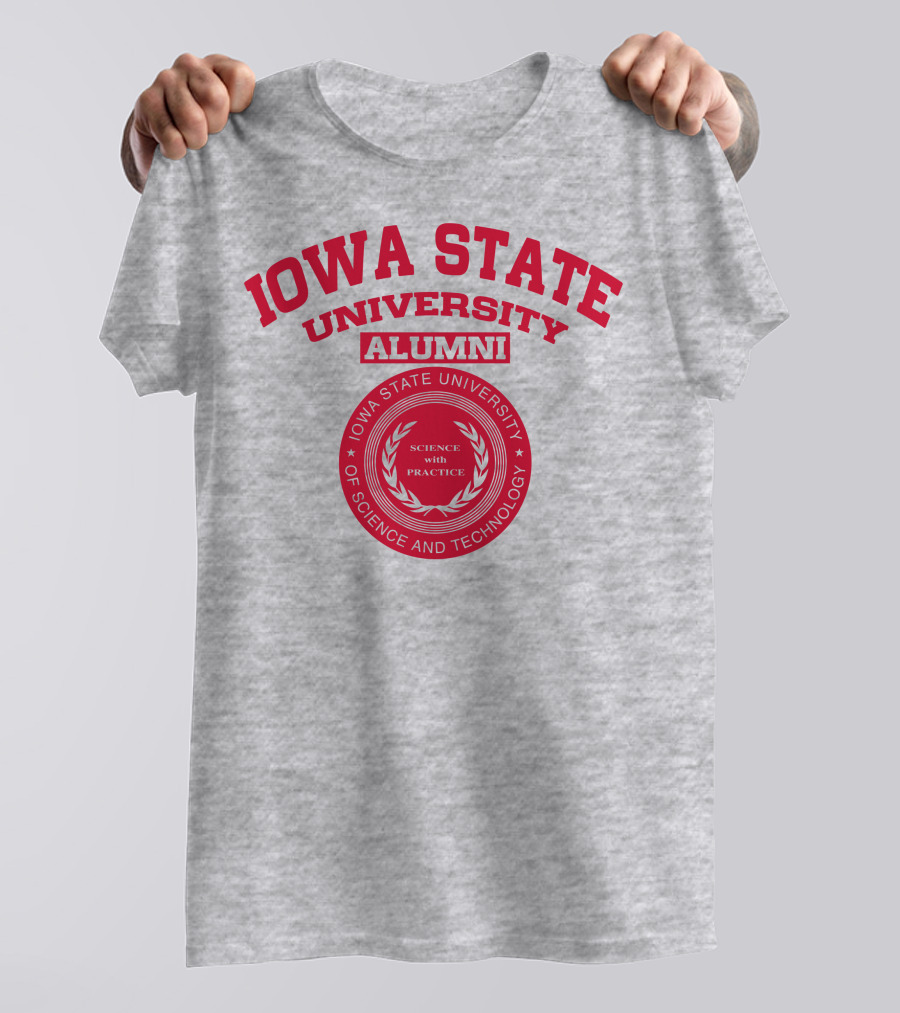 Iowa State University Alumni Science With Practice Circular Seal T-Shirt