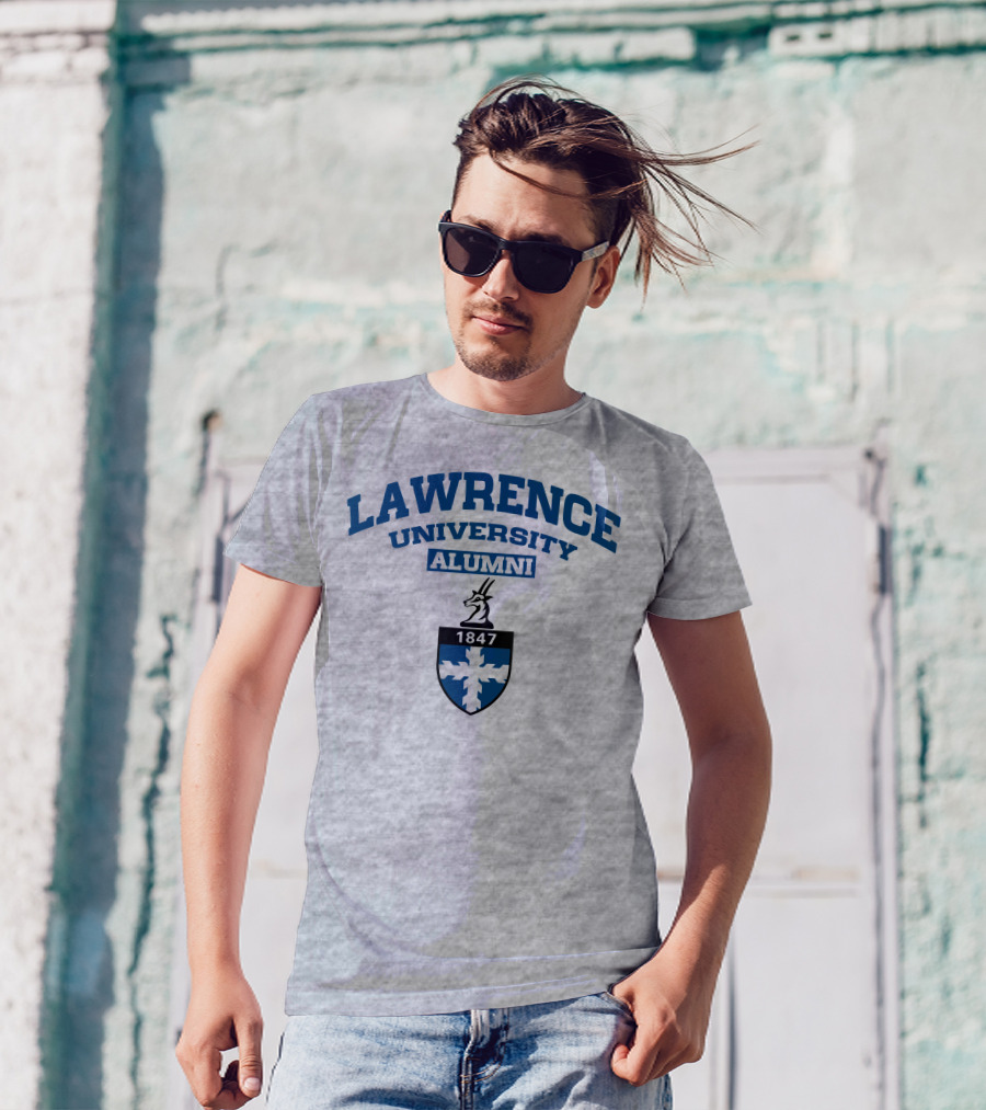 Lawrence University Alumni 1847 Crest With Antelope Emblem T-Shirt