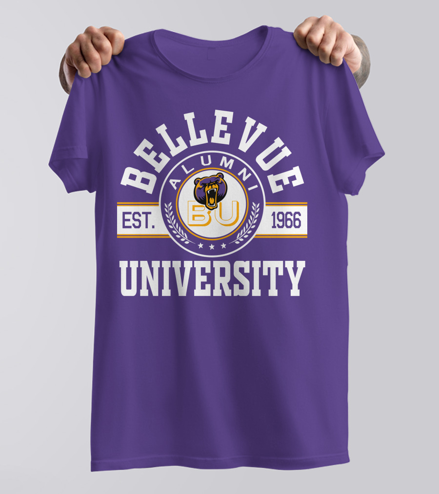 Bellevue University Alumni BU Bear Logo Est. 1966 T-Shirt