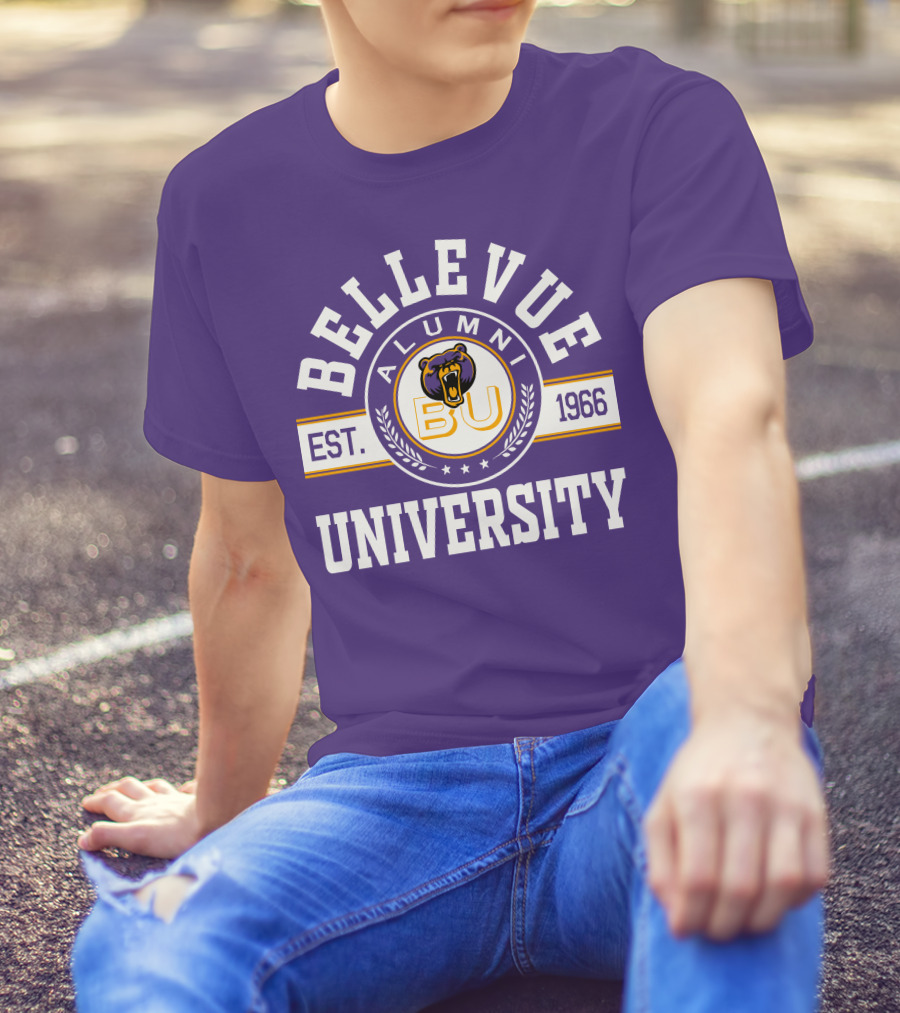 Bellevue University Alumni BU Bear Logo Est. 1966 T-Shirt