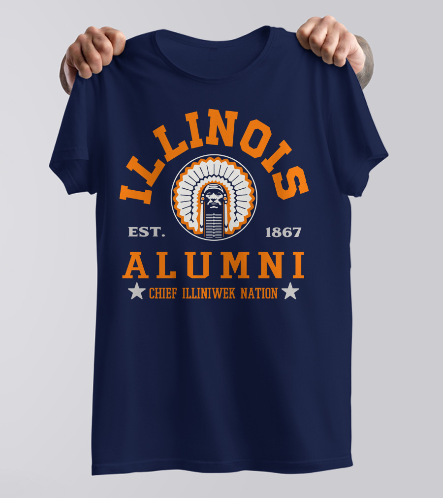 Illinois Alumni Chief Illiniwek Nation Est. 1867 T-Shirt